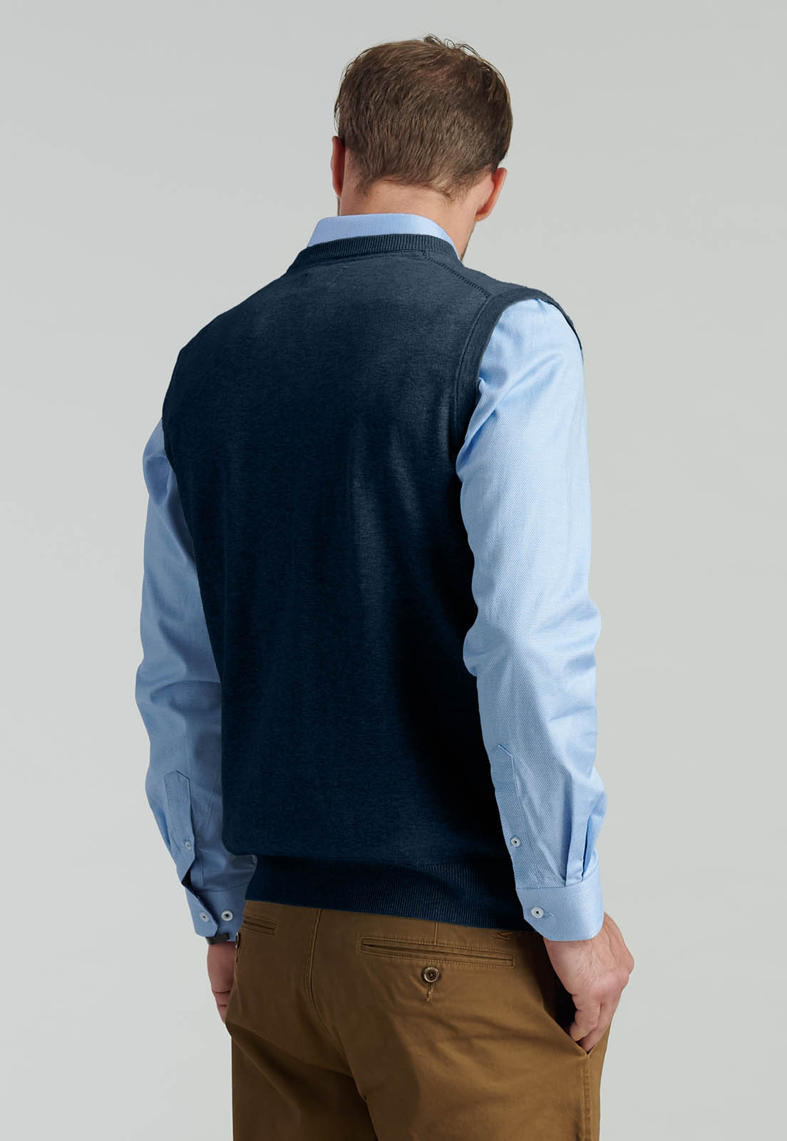 SWEATER SMART CASUAL SLEEVE BUSINESS NAVY - 4