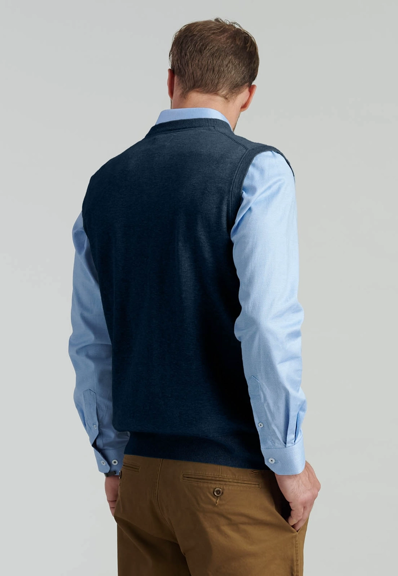 SWEATER SMART CASUAL SLEEVE BUSINESS NAVY - 4