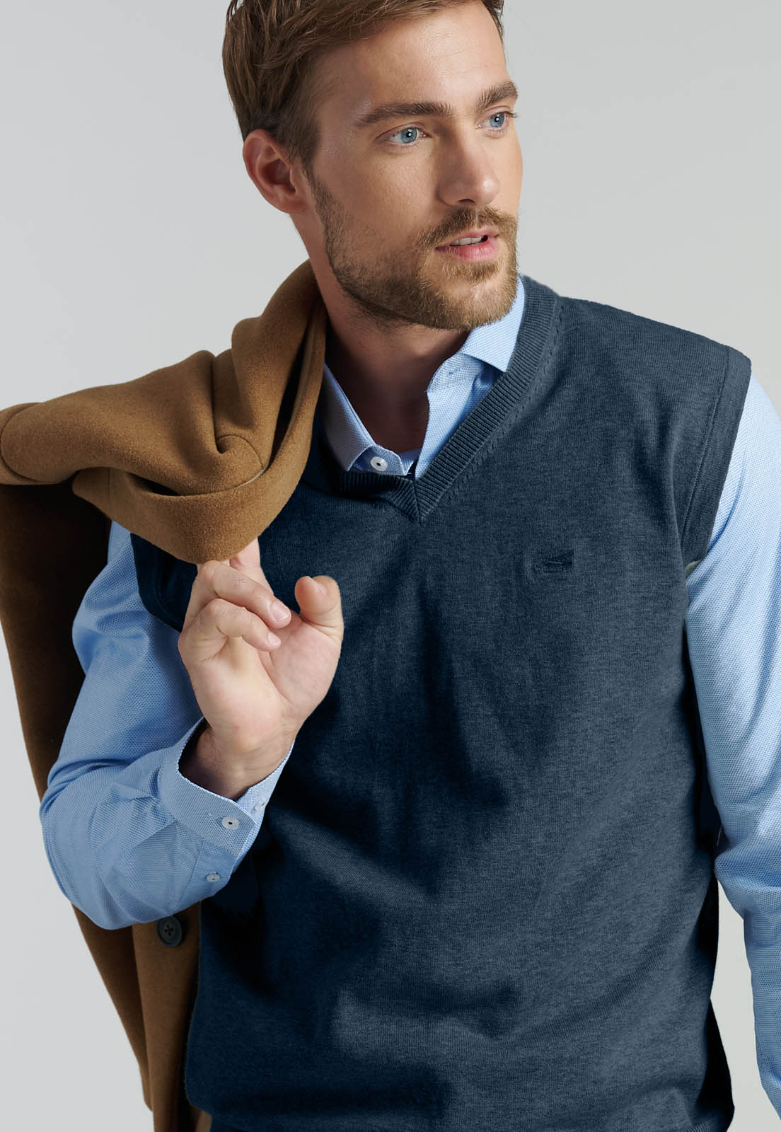 SWEATER SMART CASUAL SLEEVE BUSINESS NAVY - 5