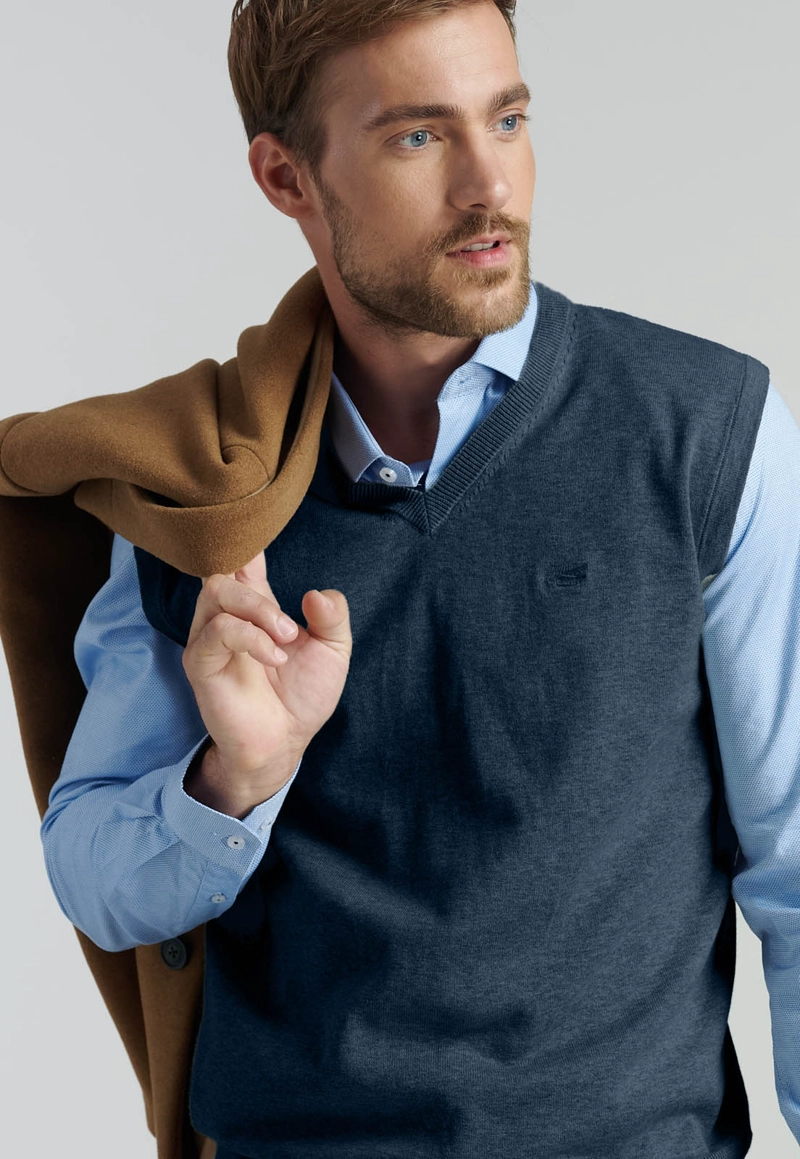 SWEATER SMART CASUAL SLEEVE BUSINESS NAVY - 5