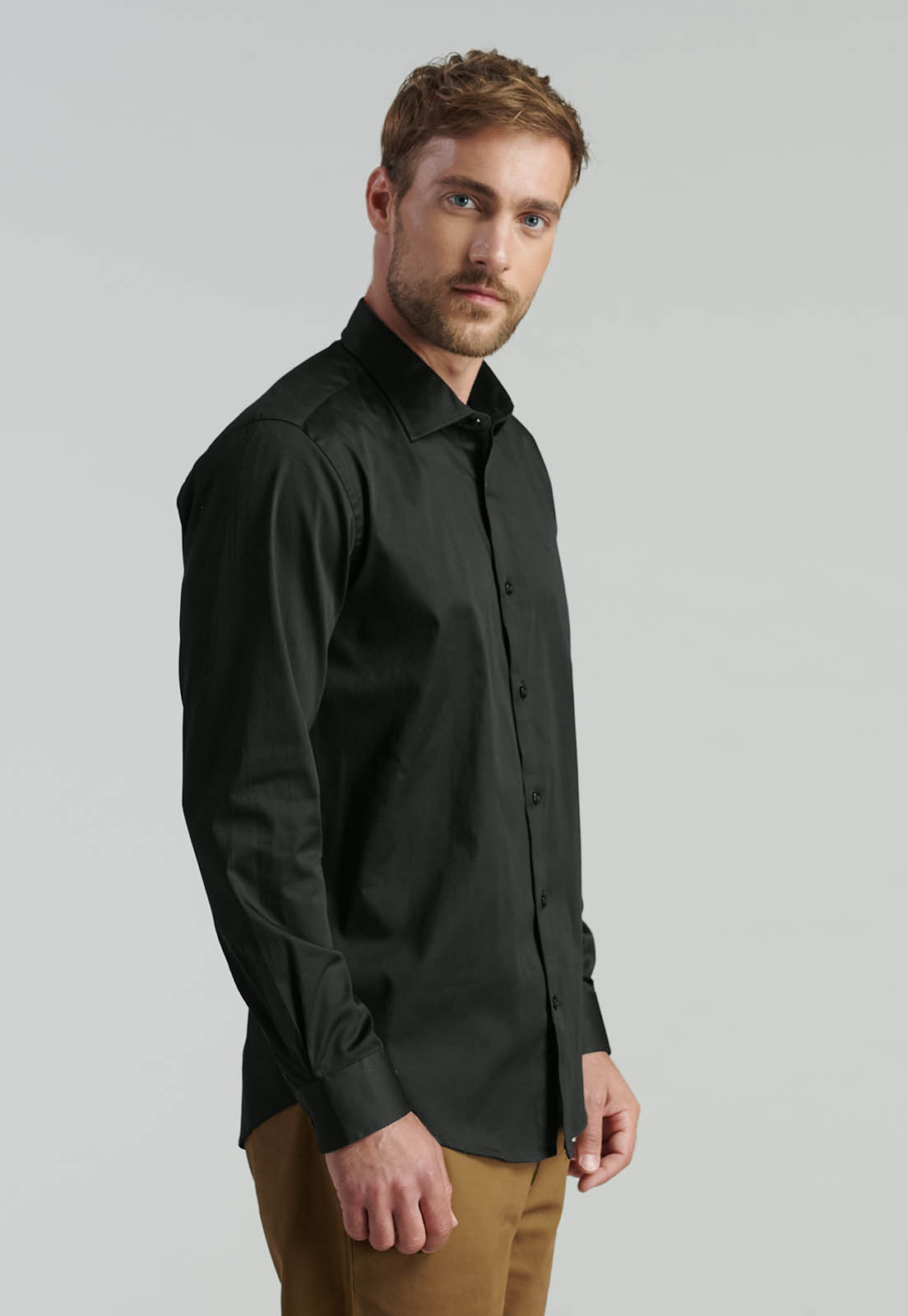 CAMISA DUBLIN SMART CASUAL BLACK - 1