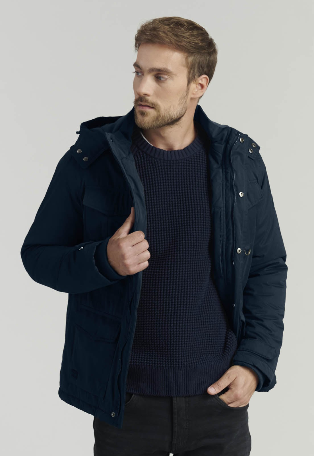 CHAQUETA ALBANY FJS NAVY - 1