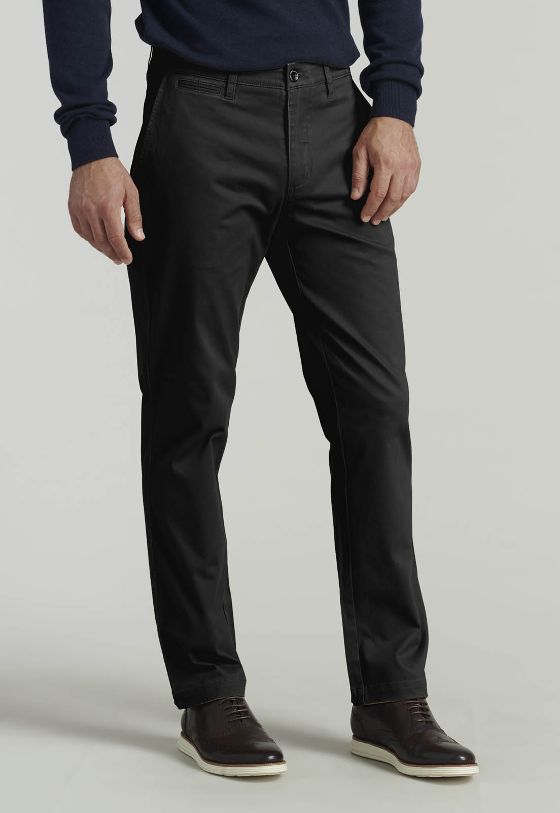 PANTALON TWILL WITHOUT PLEATS L/31 BUSINESS BLACK - 1