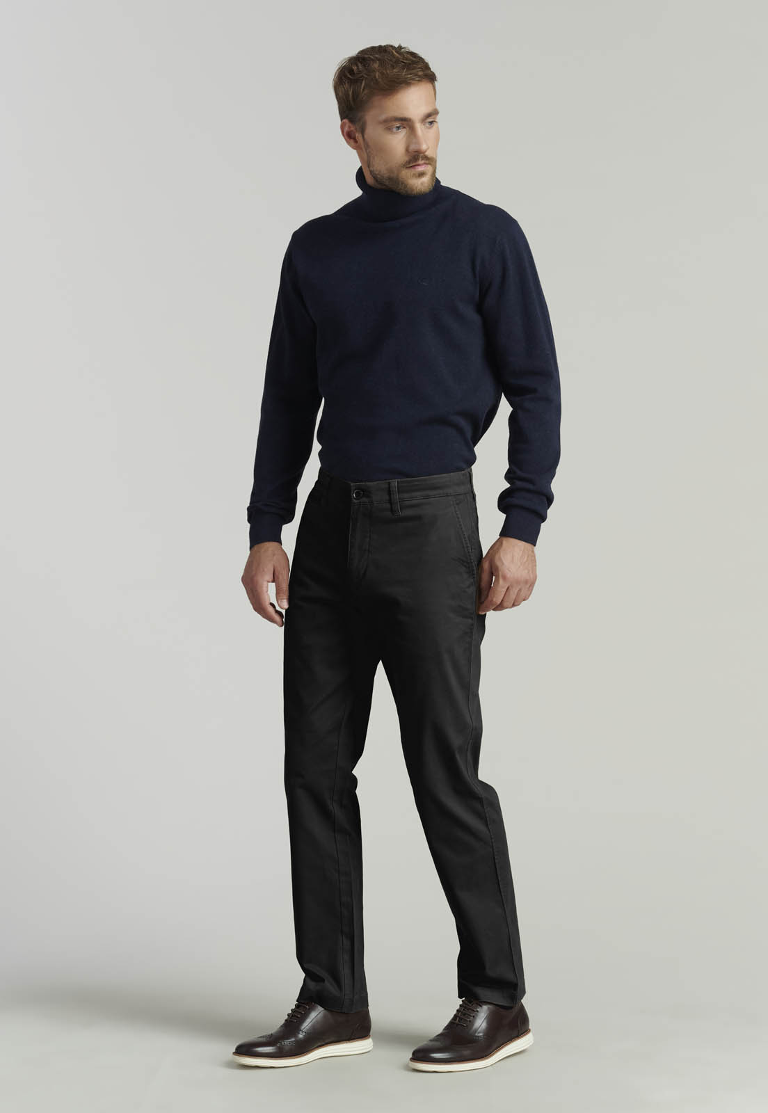 PANTALON TWILL WITHOUT PLEATS L/31 BUSINESS BLACK - 2