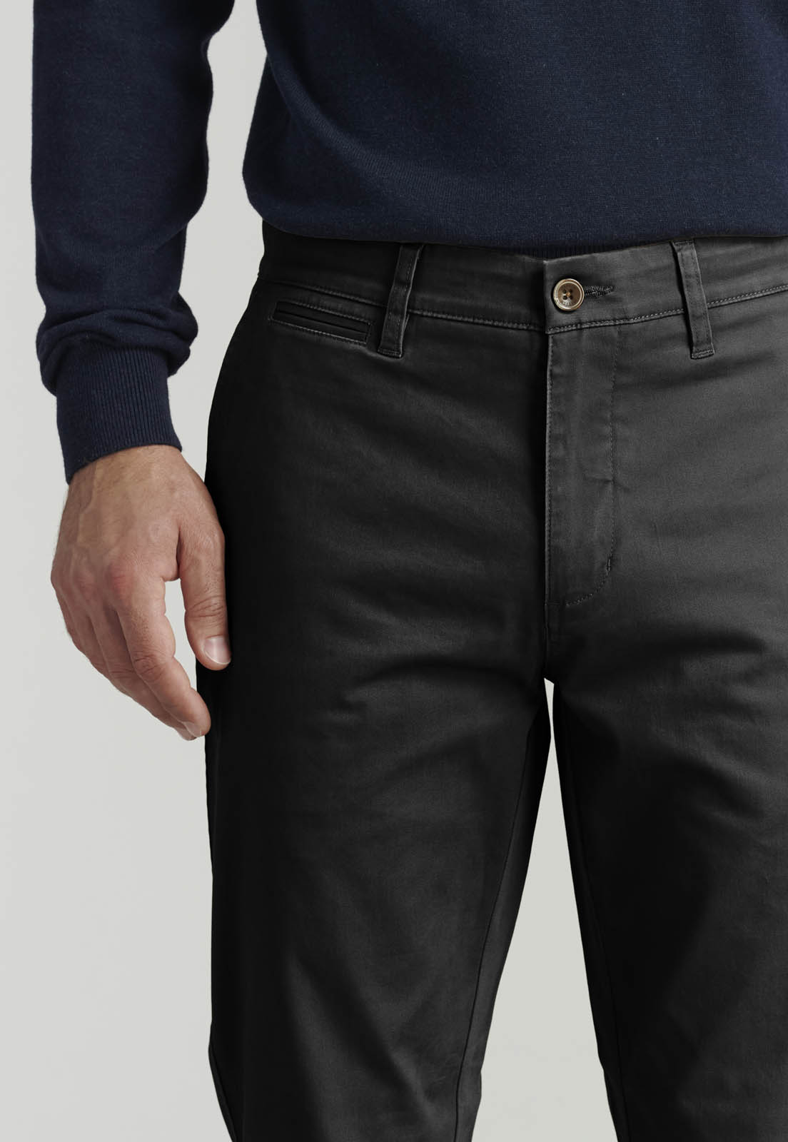 PANTALON TWILL WITHOUT PLEATS L/31 BUSINESS BLACK - 3