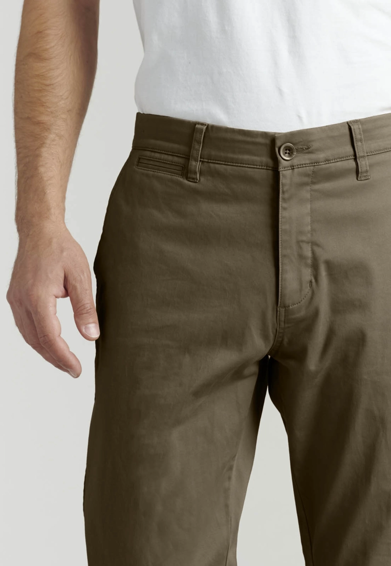 PANTALON TWILL WITHOUT PLEATS L/33 BUSINESS BROWN - 3