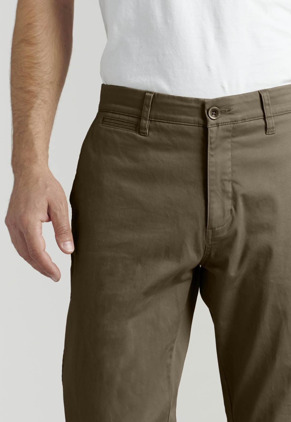 PANTALON TWILL WITHOUT PLEATS L/33 BUSINESS BROWN - 3