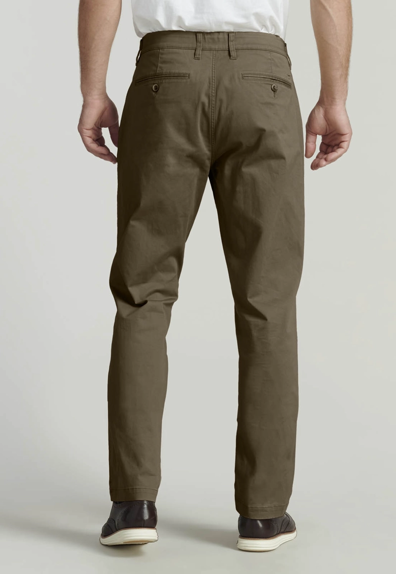 PANTALON TWILL WITHOUT PLEATS L/33 BUSINESS BROWN - 4