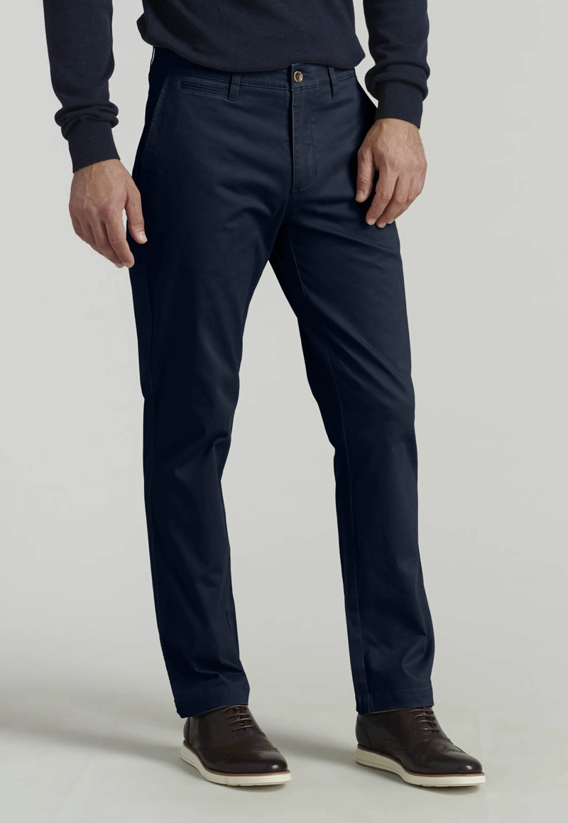 PANTALON TWILL WITHOUT PLEATS L/31 BUSINESS DK.BLUE - 1