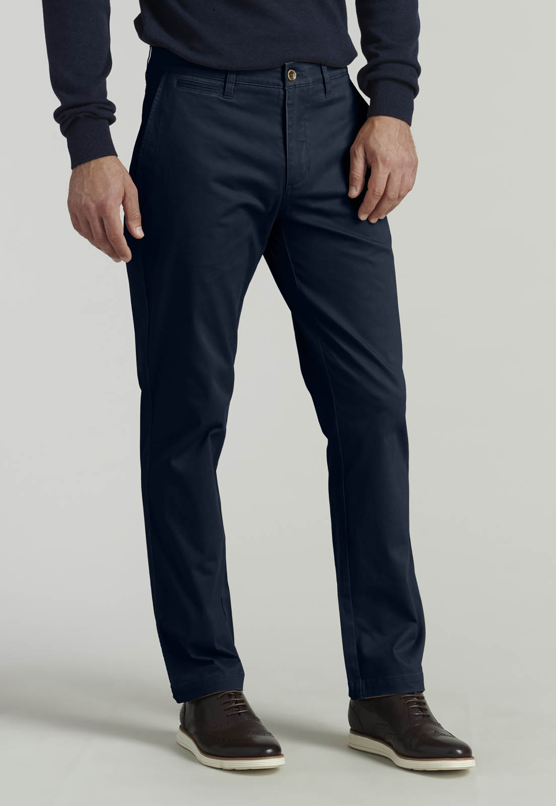 PANTALON TWILL WITHOUT PLEATS L/31 BUSINESS DK.BLUE - 1