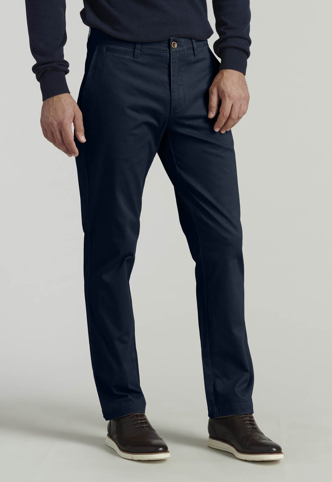 PANTALON TWILL WITHOUT PLEATS L/31 BUSINESS DK.BLUE - 1