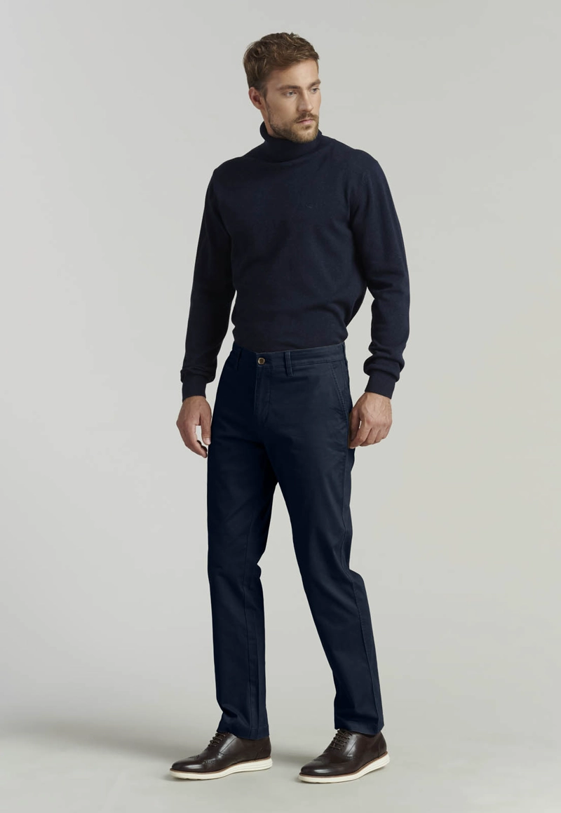 PANTALON TWILL WITHOUT PLEATS L/31 BUSINESS DK.BLUE - 2