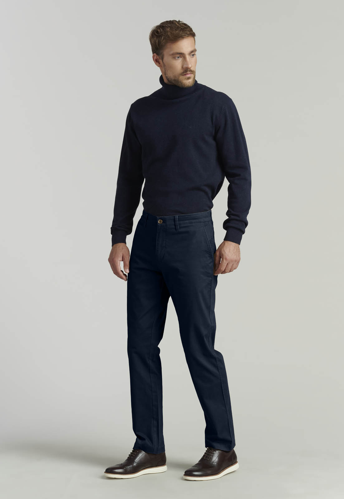 PANTALON TWILL WITHOUT PLEATS L/31 BUSINESS DK.BLUE - 2