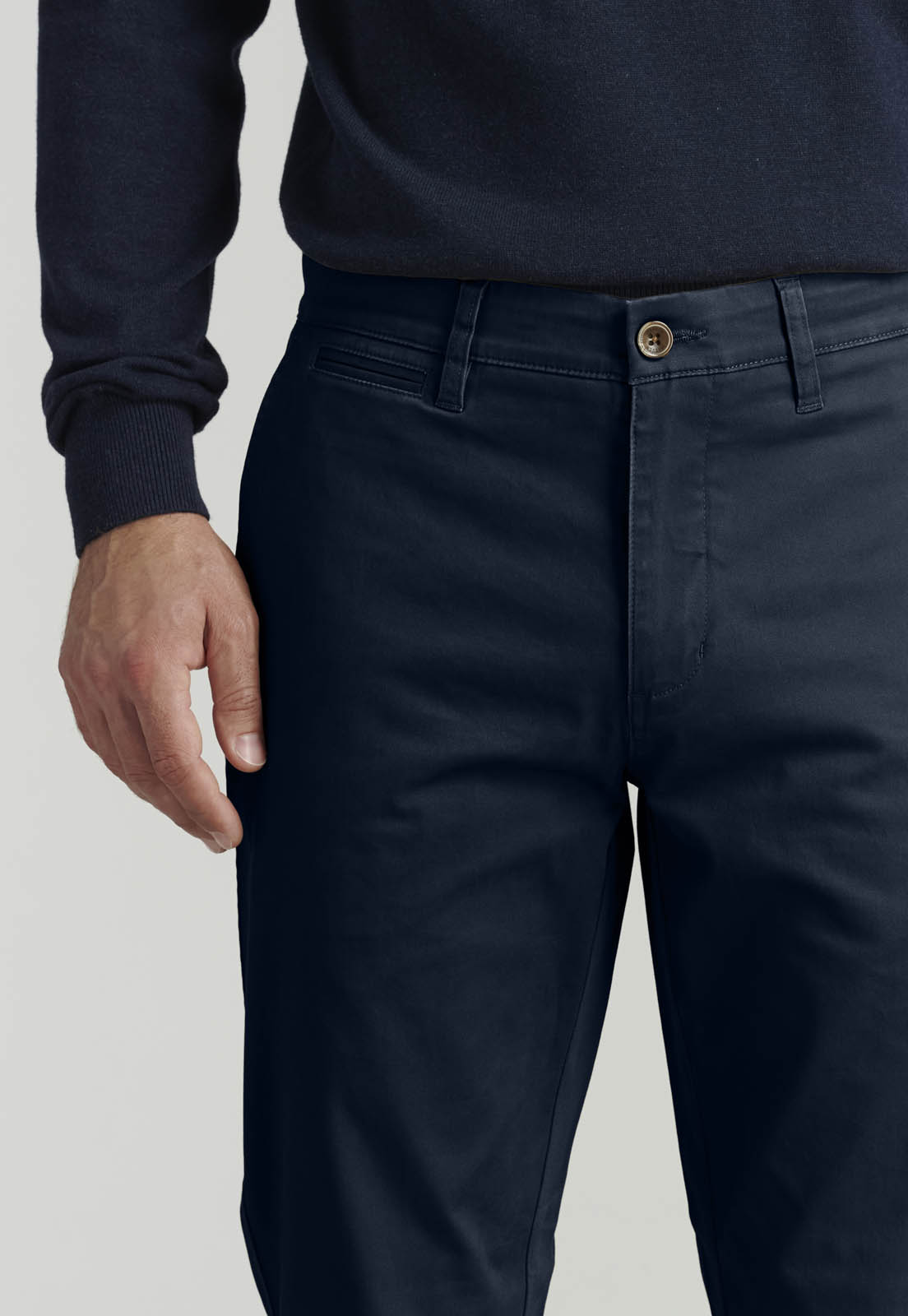 PANTALON TWILL WITHOUT PLEATS L/31 BUSINESS DK.BLUE - 3