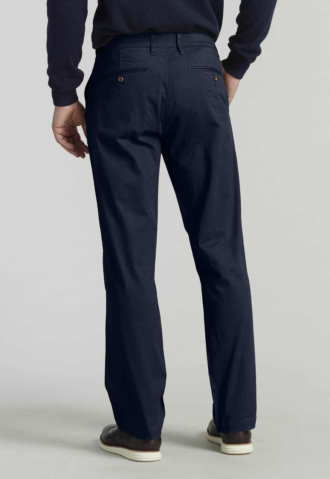 PANTALON TWILL WITHOUT PLEATS L/31 BUSINESS DK.BLUE - 4