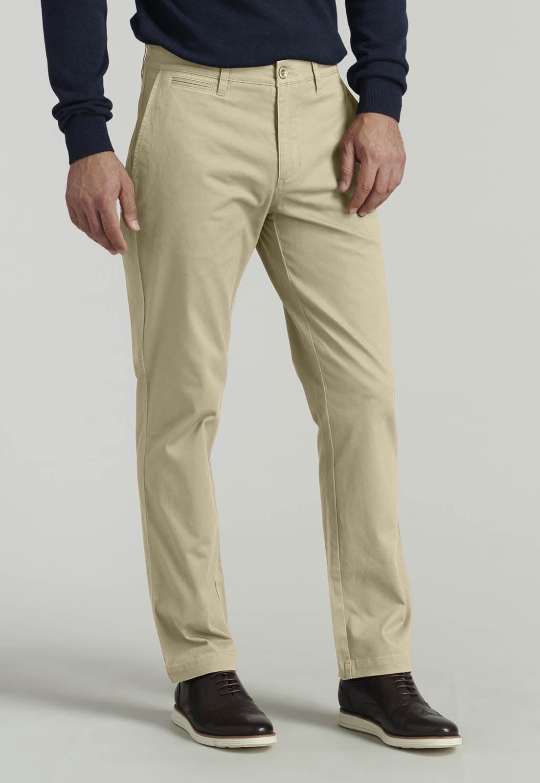 PANTALON TWILL WITHOUT PLEATS L/31 BUSINESS KHAKI - 1
