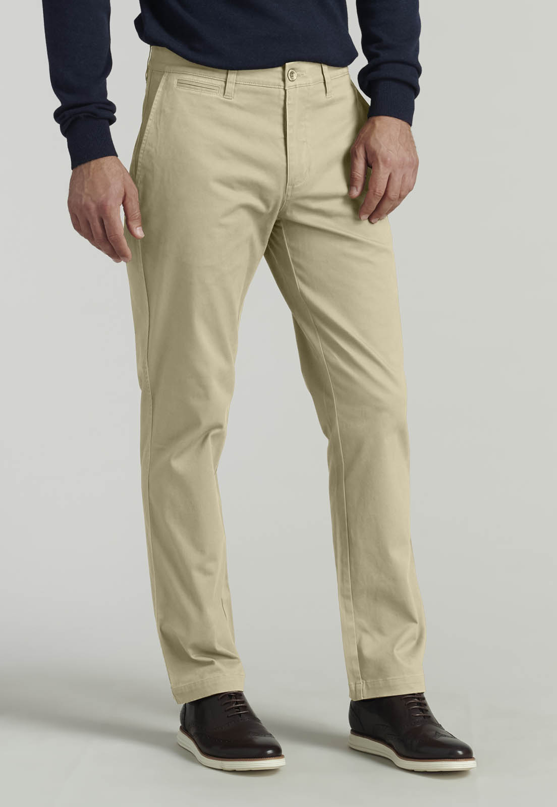 PANTALON TWILL WITHOUT PLEATS L/31 BUSINESS KHAKI - 1