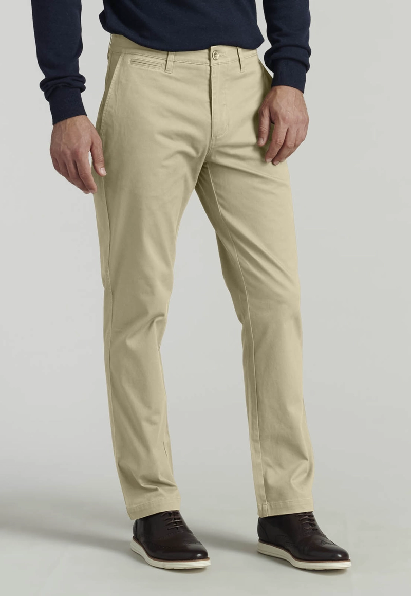 PANTALON TWILL WITHOUT PLEATS L/31 BUSINESS KHAKI - 1