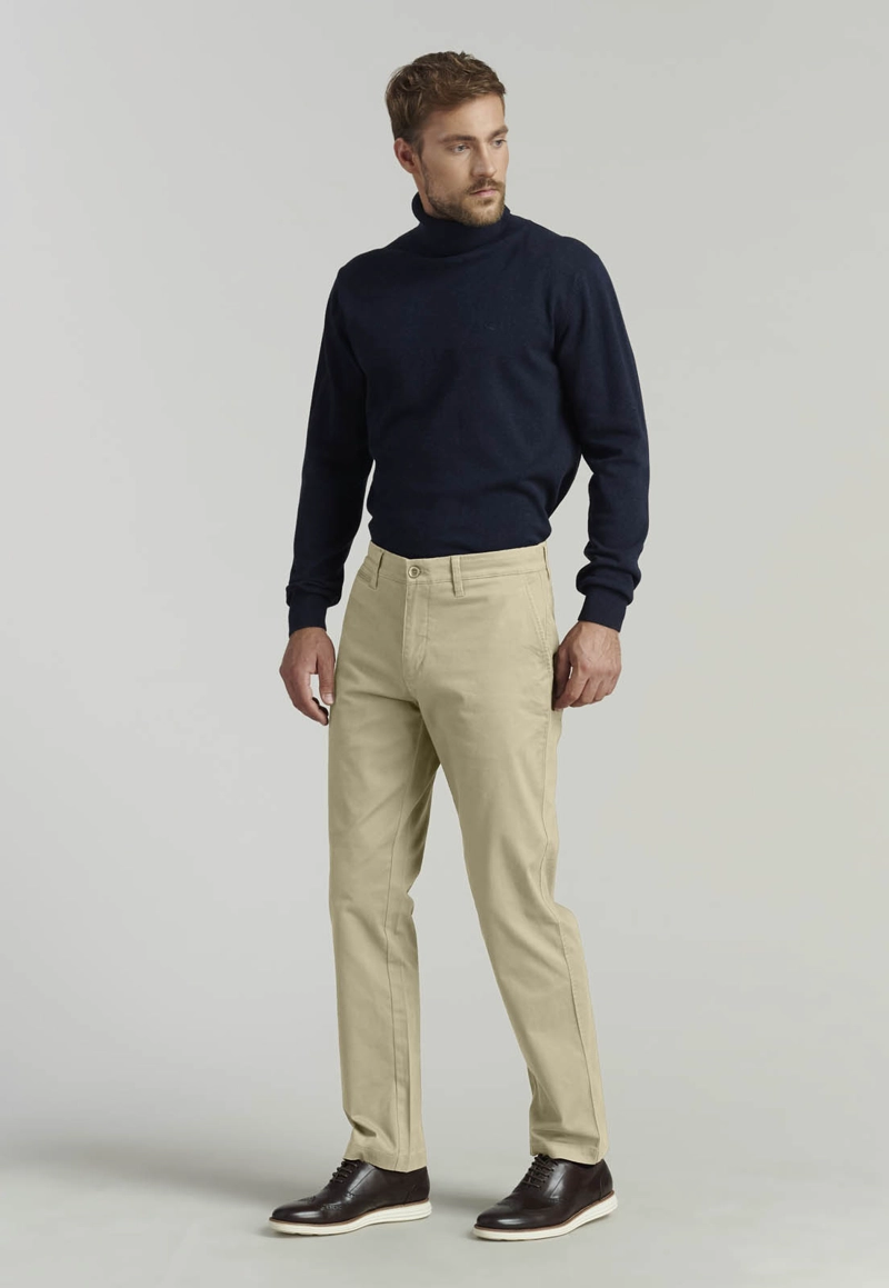 PANTALON TWILL WITHOUT PLEATS L/31 BUSINESS KHAKI - 2