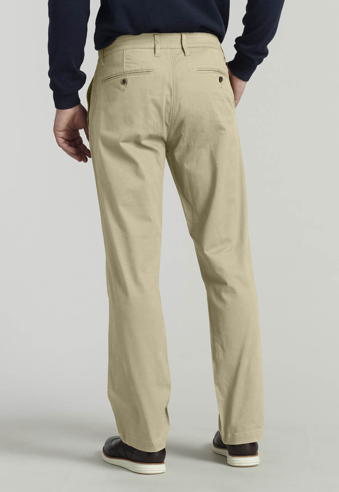 PANTALON TWILL WITHOUT PLEATS L/31 BUSINESS KHAKI - 4