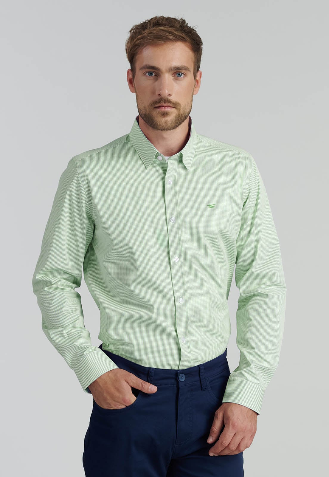 CAMISA BALTIMORE SMART CASUAL GREEN - 1