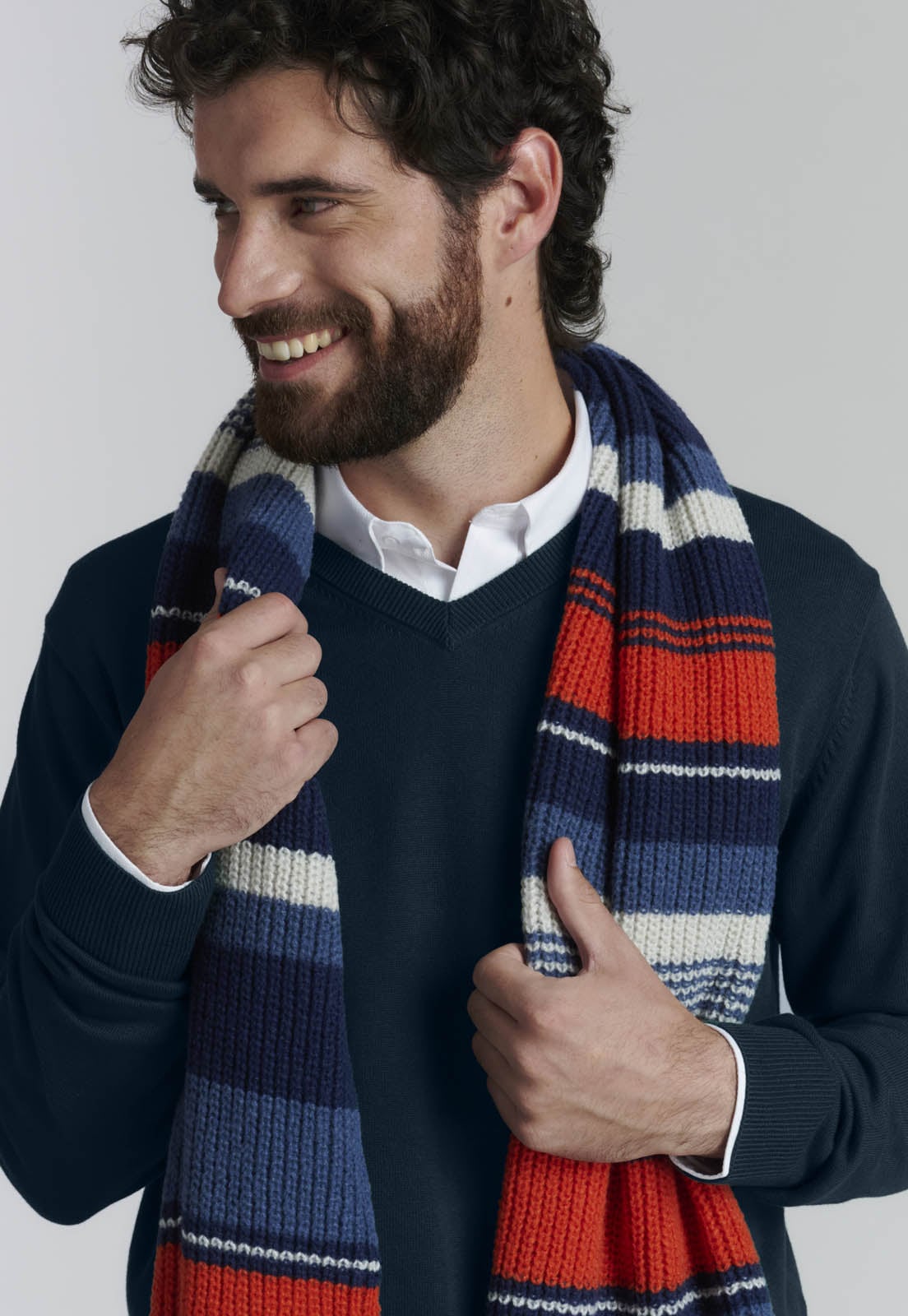 SWEATER V NECK SOLIDO F SMART CASUAL NAVY - 5