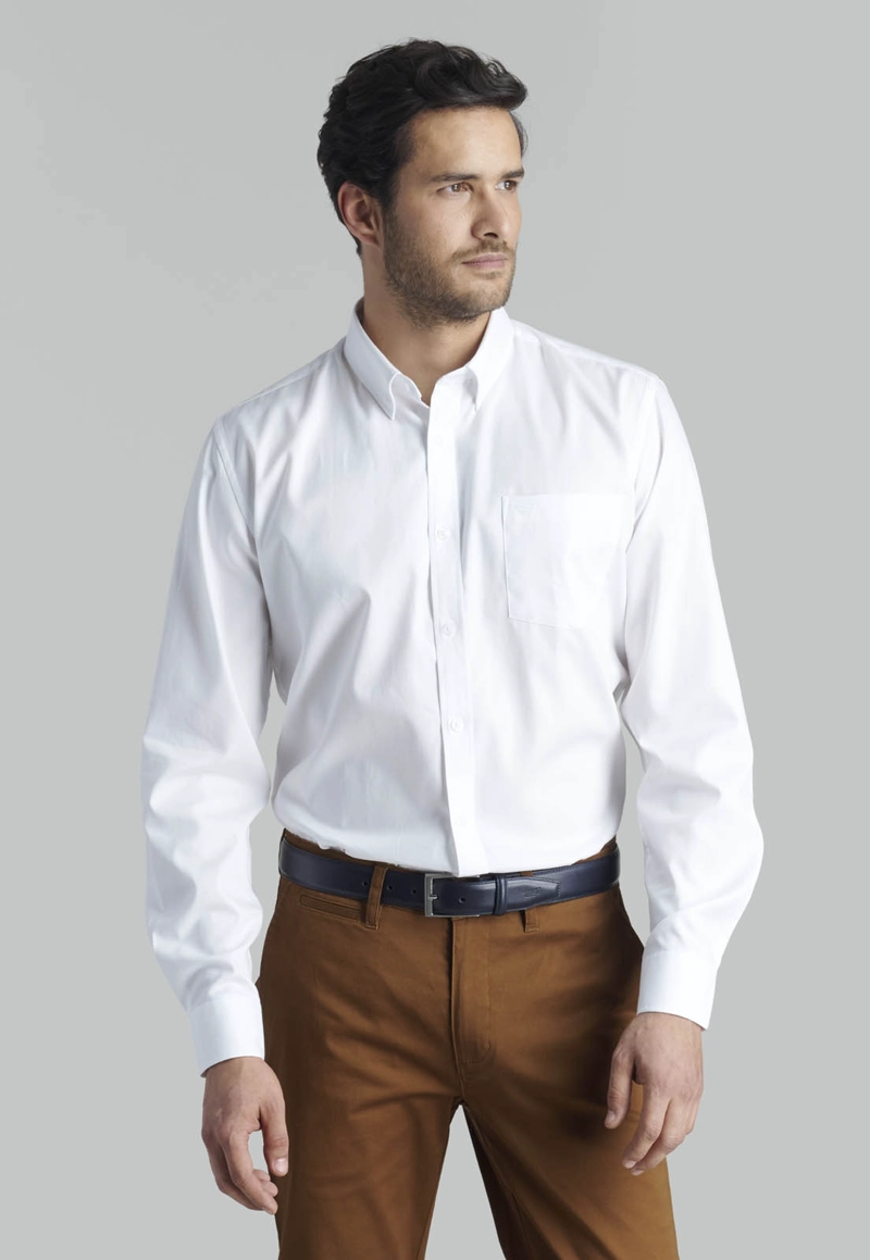 CAMISA OXFORD SMART CASUAL WHITE - 1