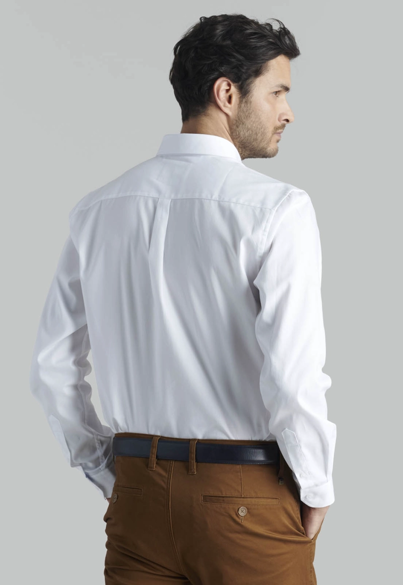 CAMISA OXFORD SMART CASUAL WHITE - 4
