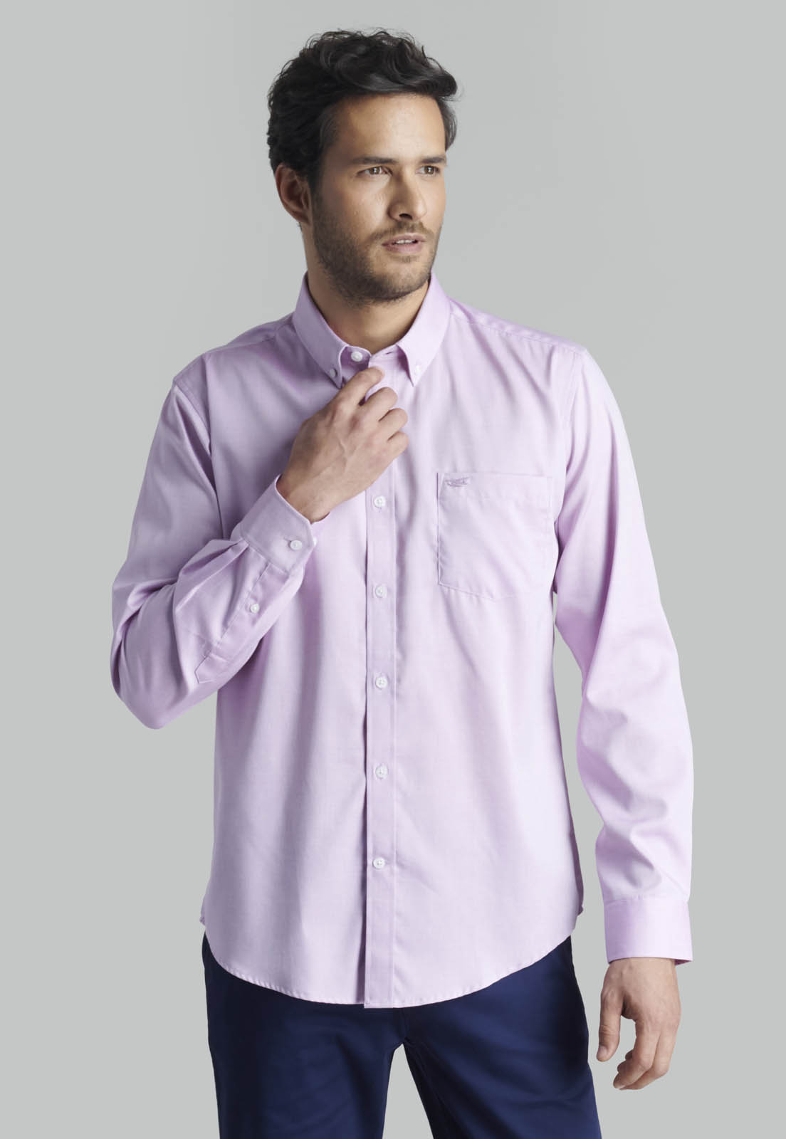 CAMISA OXFORD SMART CASUAL VIOLET - 1