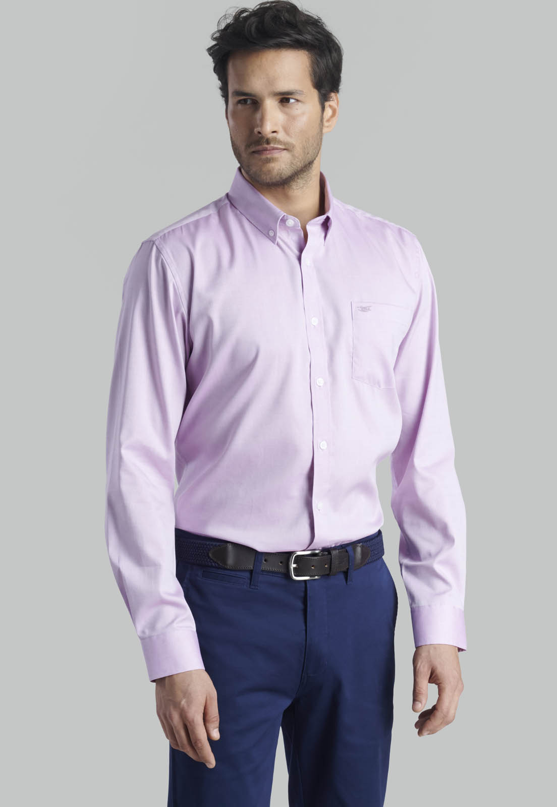 CAMISA OXFORD SMART CASUAL VIOLET - 5