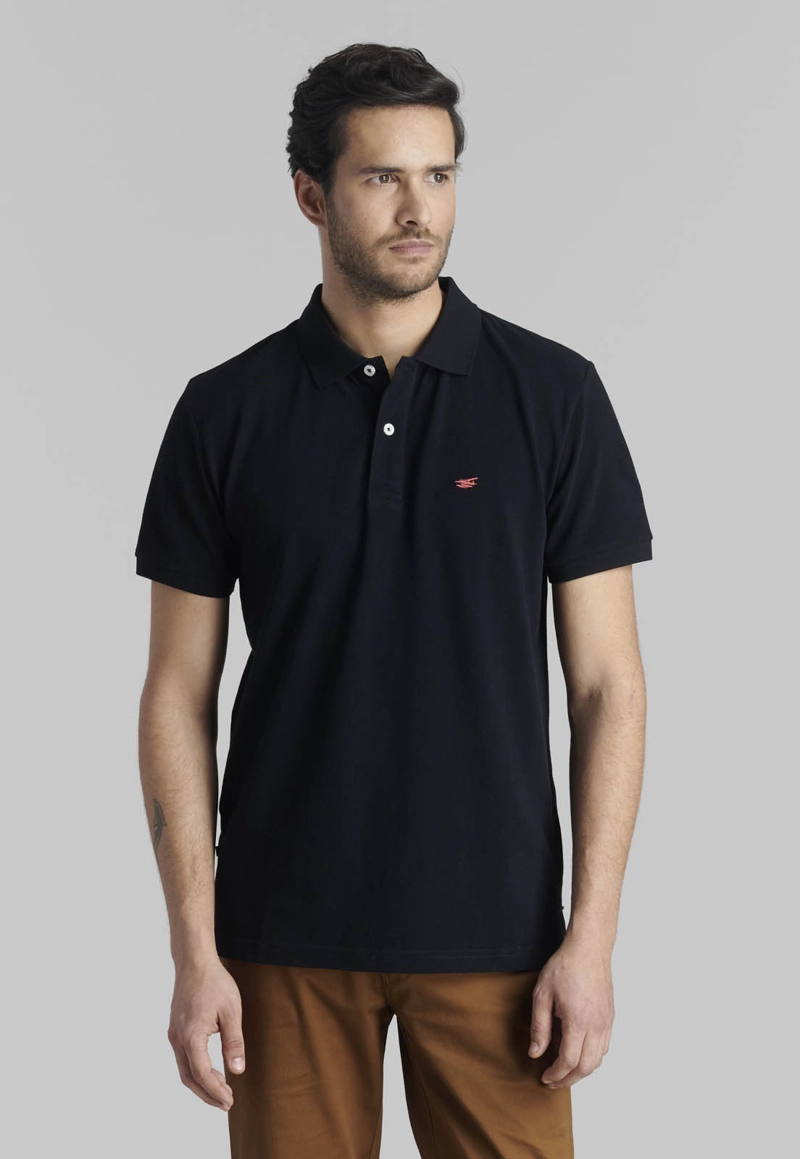 POLERA PIQUE BASICA BLACK - 1
