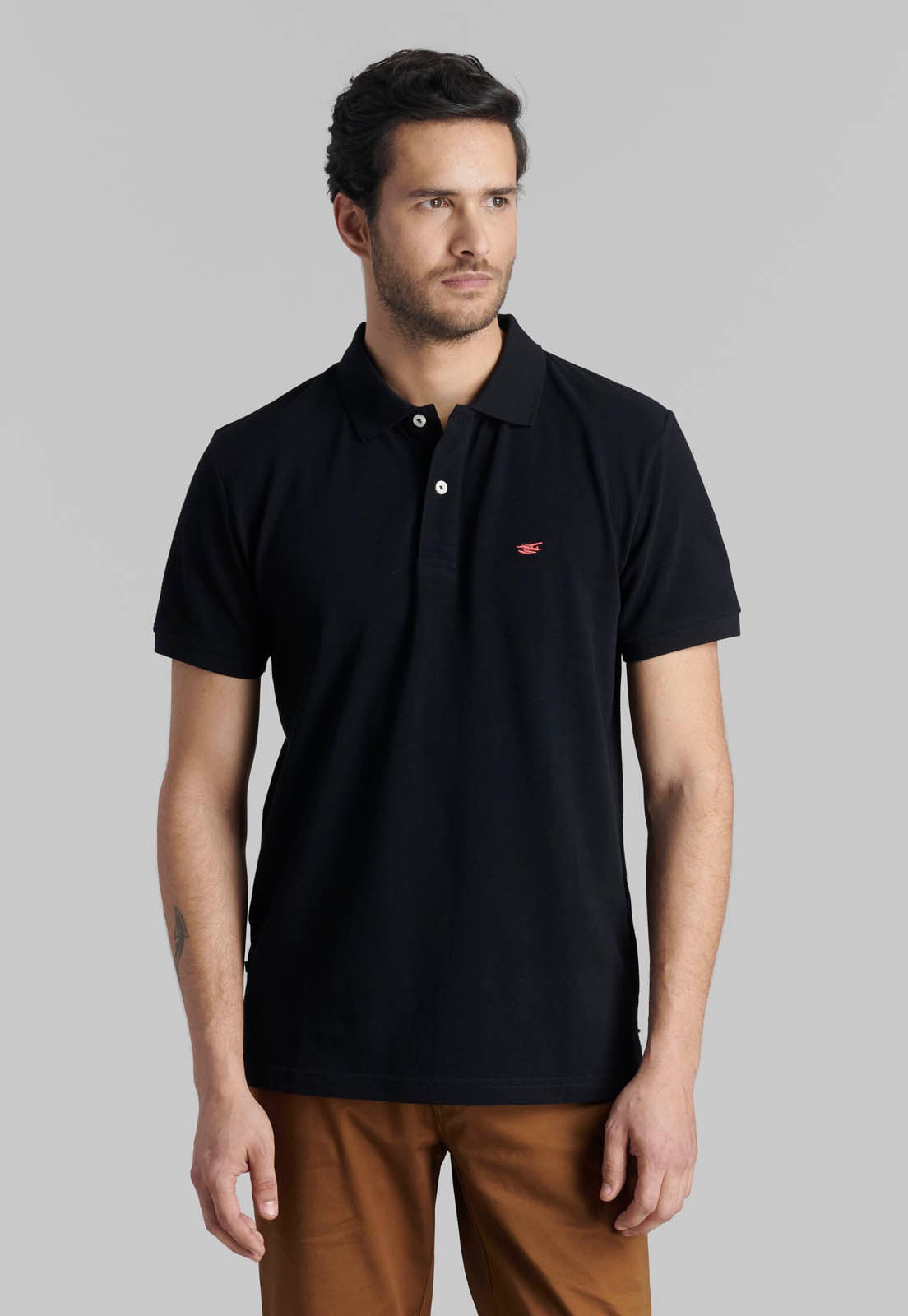 POLERA PIQUE BASICA BLACK - 1