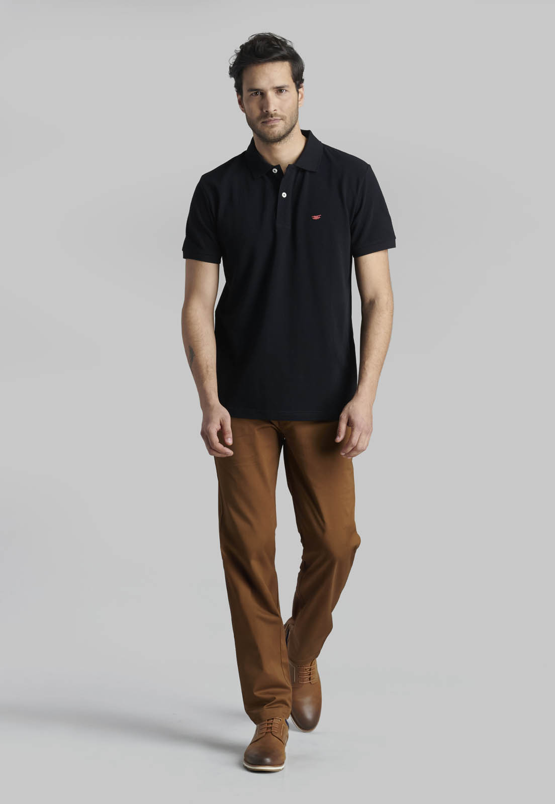 POLERA PIQUE BASICA BLACK - 2