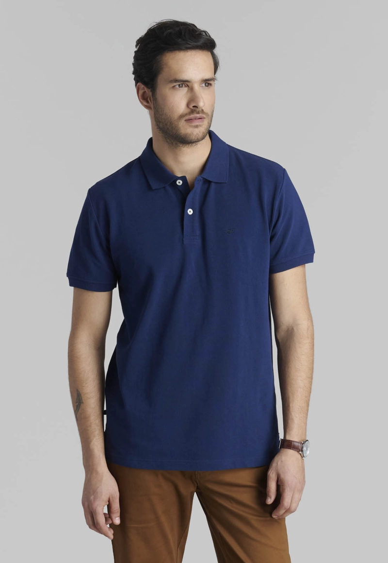 POLERA PIQUE BASICA BLUE - 1