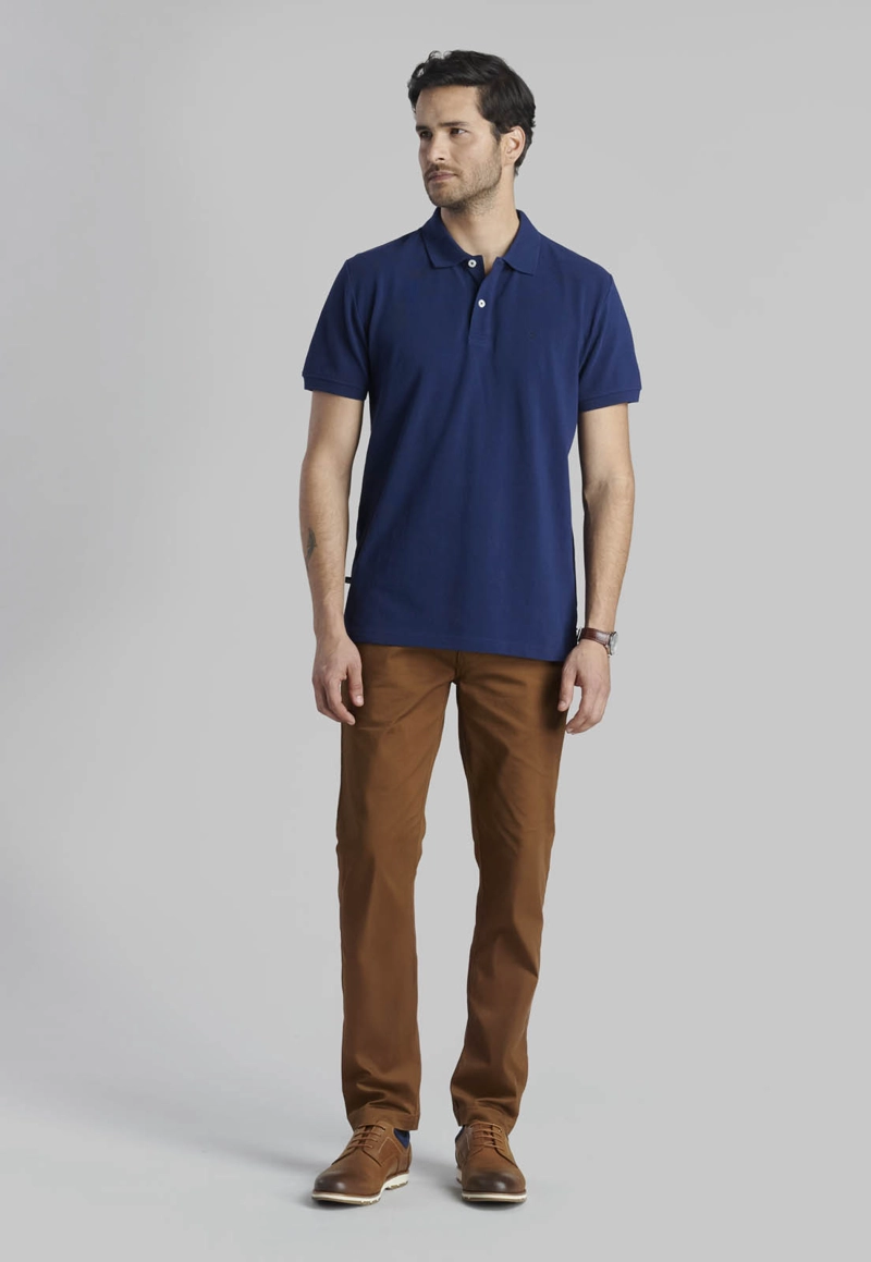 POLERA PIQUE BASICA BLUE - 2