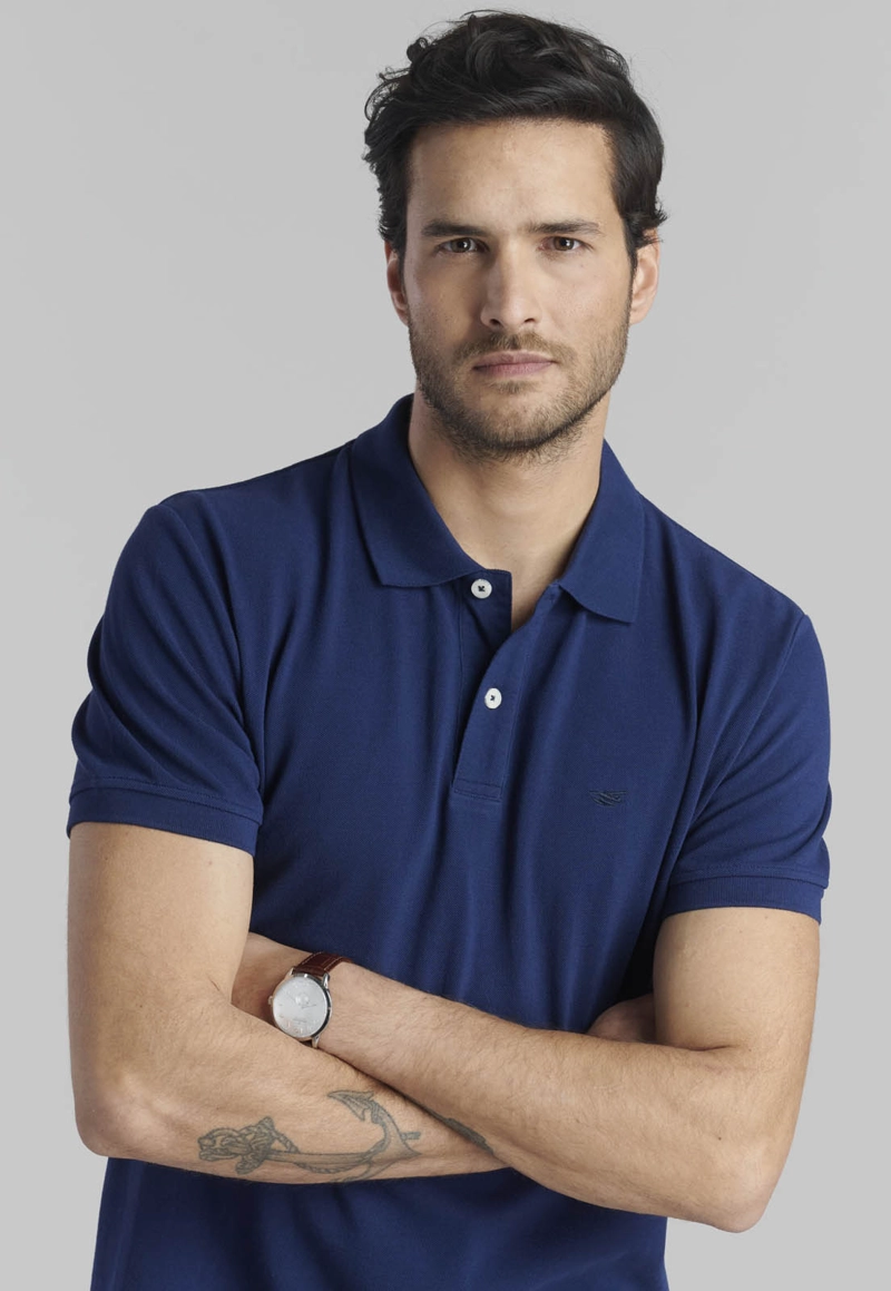 POLERA PIQUE BASICA BLUE - 3