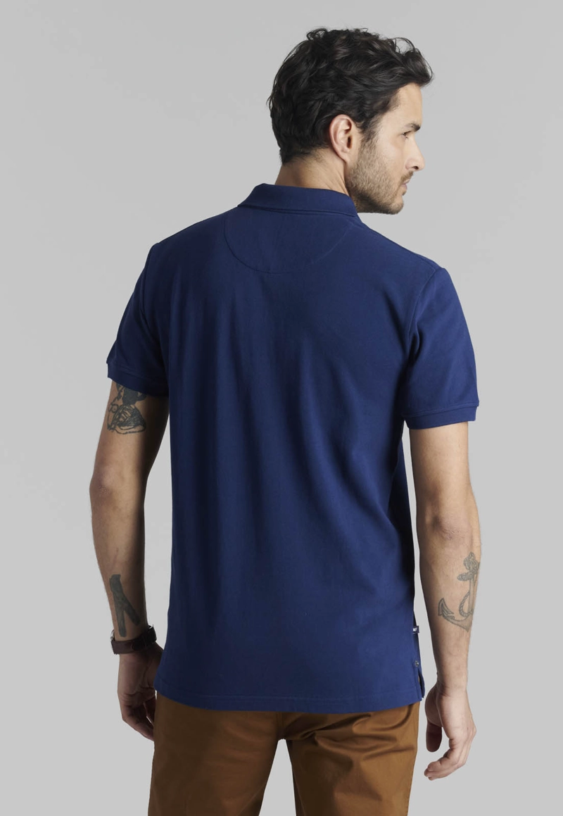 POLERA PIQUE BASICA BLUE - 4