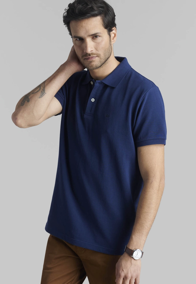 POLERA PIQUE BASICA BLUE - 5