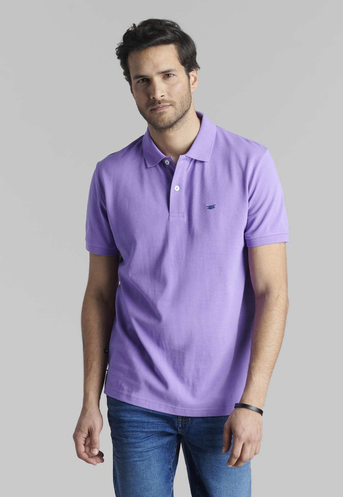 POLERA PIQUE BASICA LILA - 1
