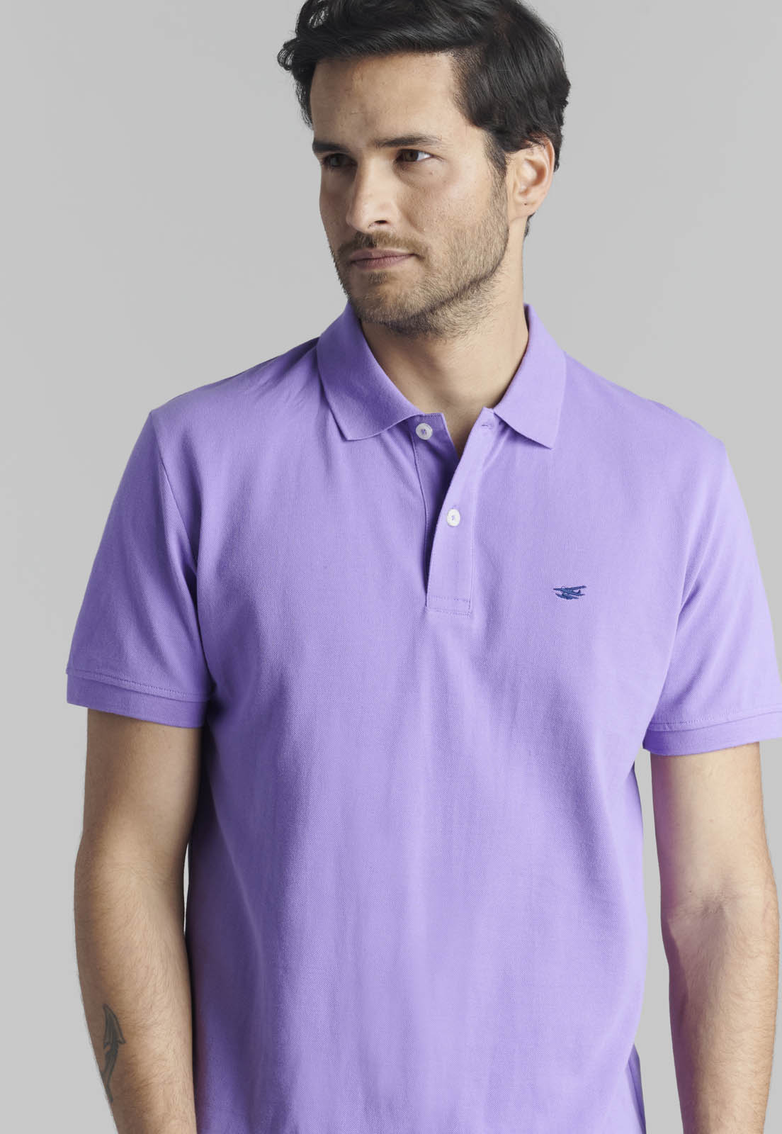 POLERA PIQUE BASICA LILA - 3