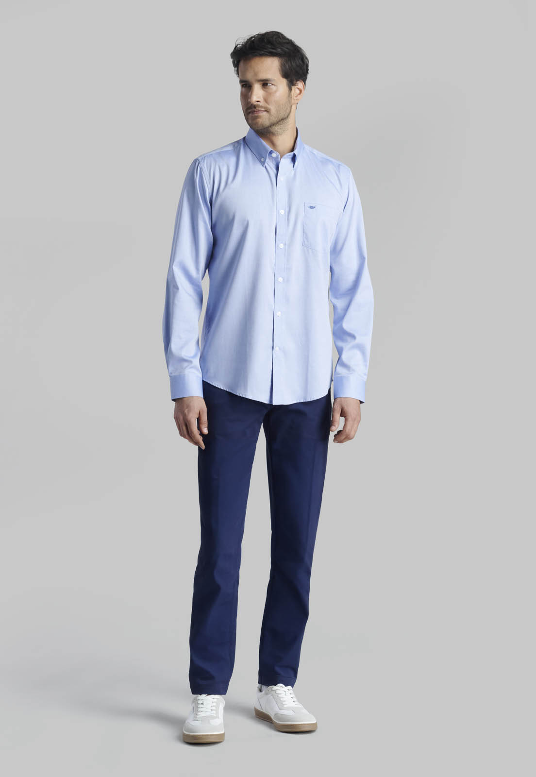 CAMISA OXFORD SMART CASUAL BLUE - 2