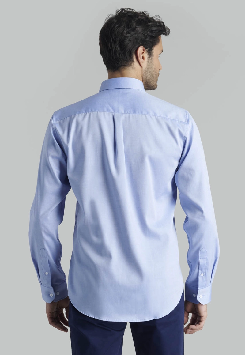 CAMISA OXFORD SMART CASUAL BLUE - 4