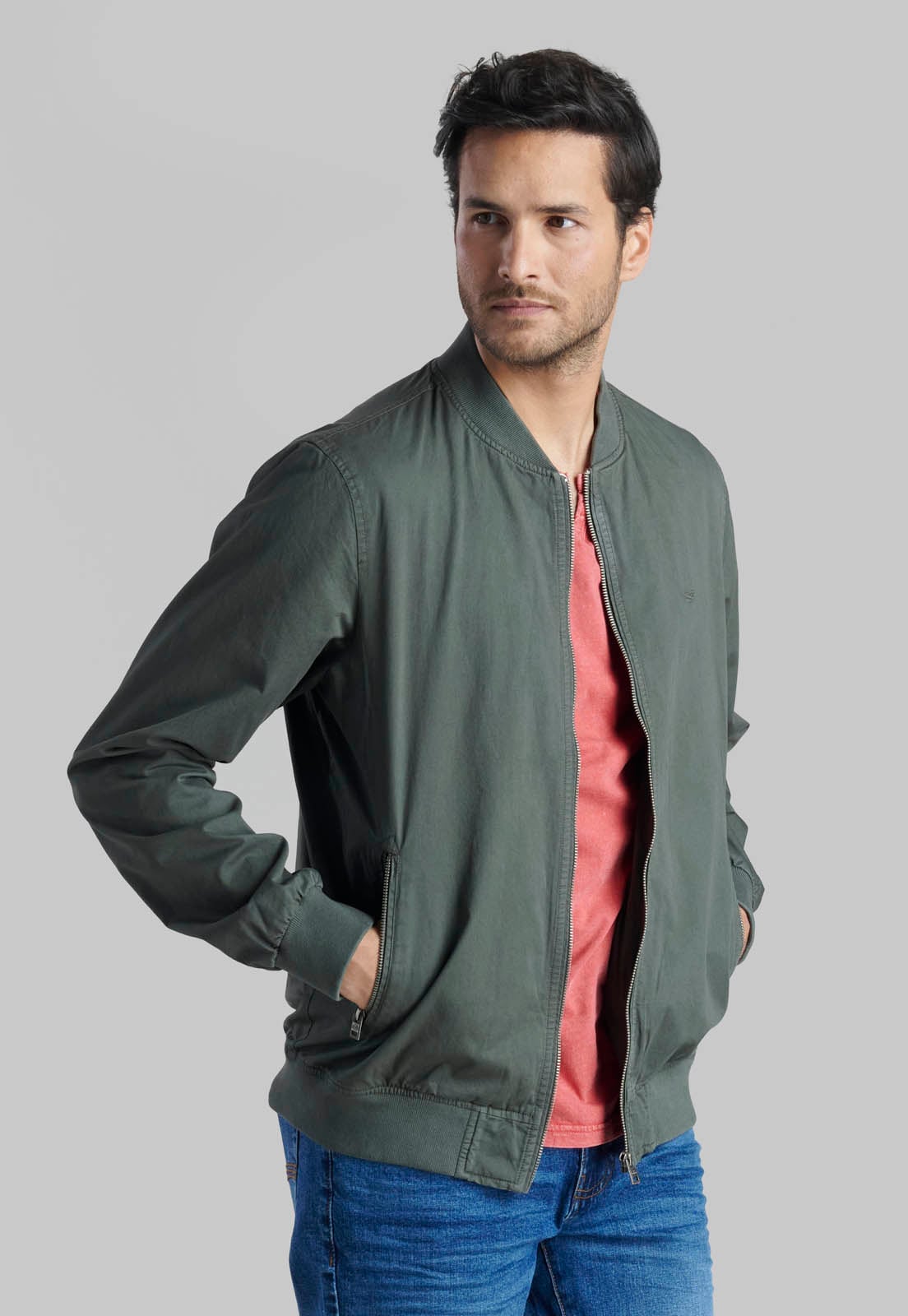 CHAQUETA BOMBER SPORT GREY - 1