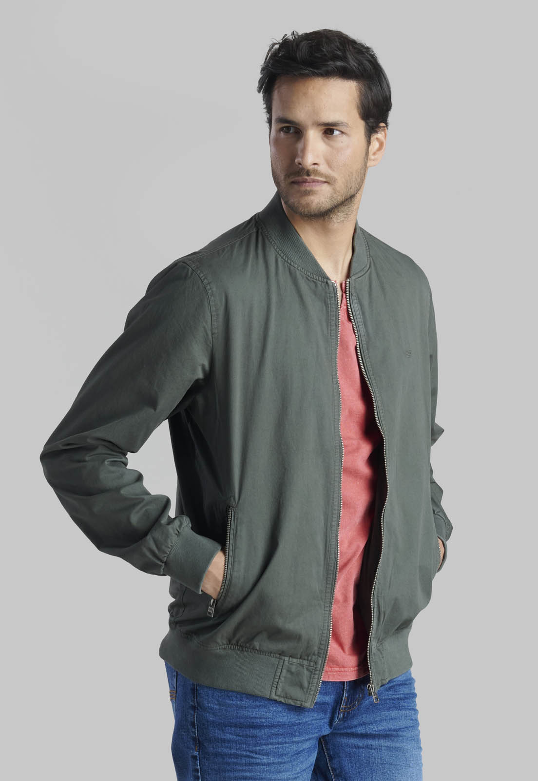CHAQUETA BOMBER SPORT GREY - 1