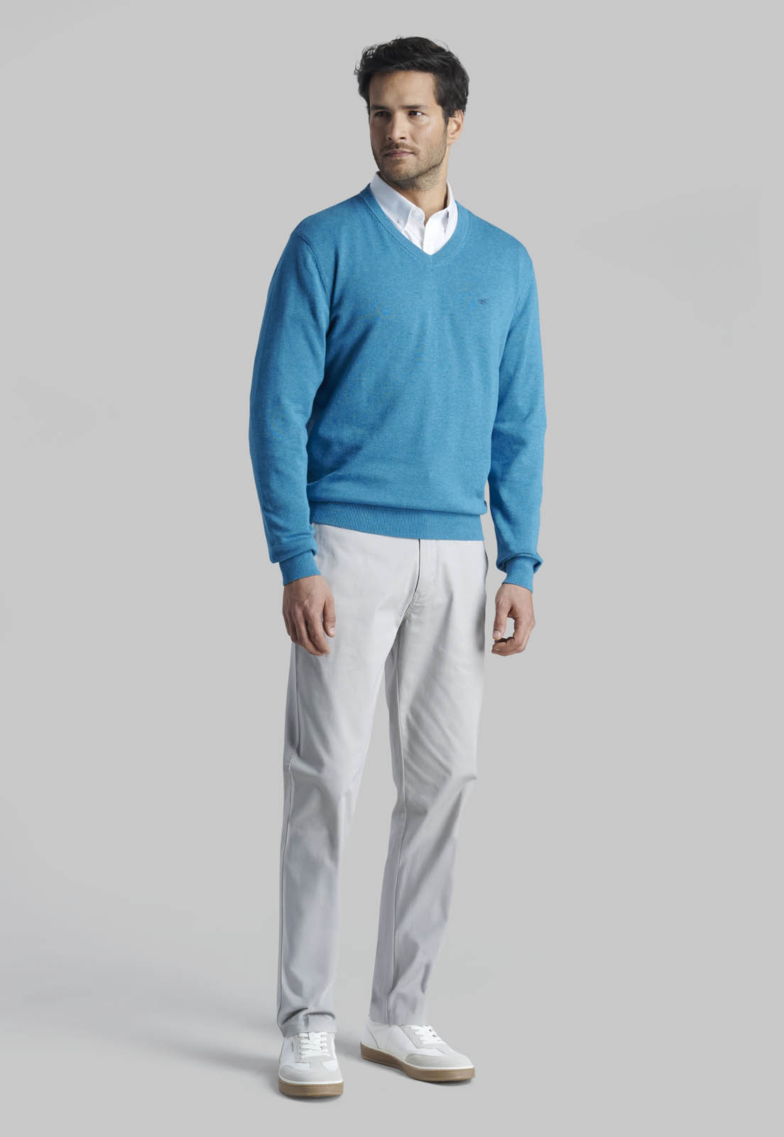 SWEATER V NECK MELANGE RIVER - 2