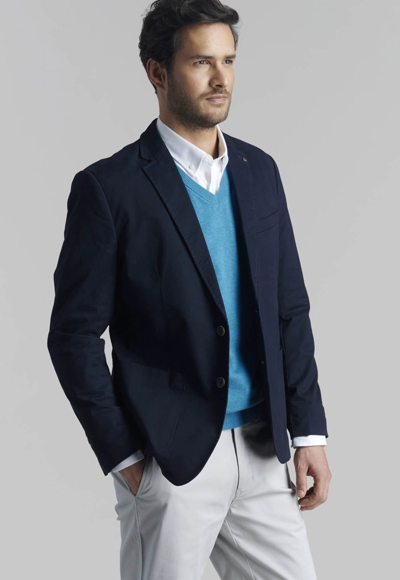 SWEATER V NECK MELANGE RIVER - 5