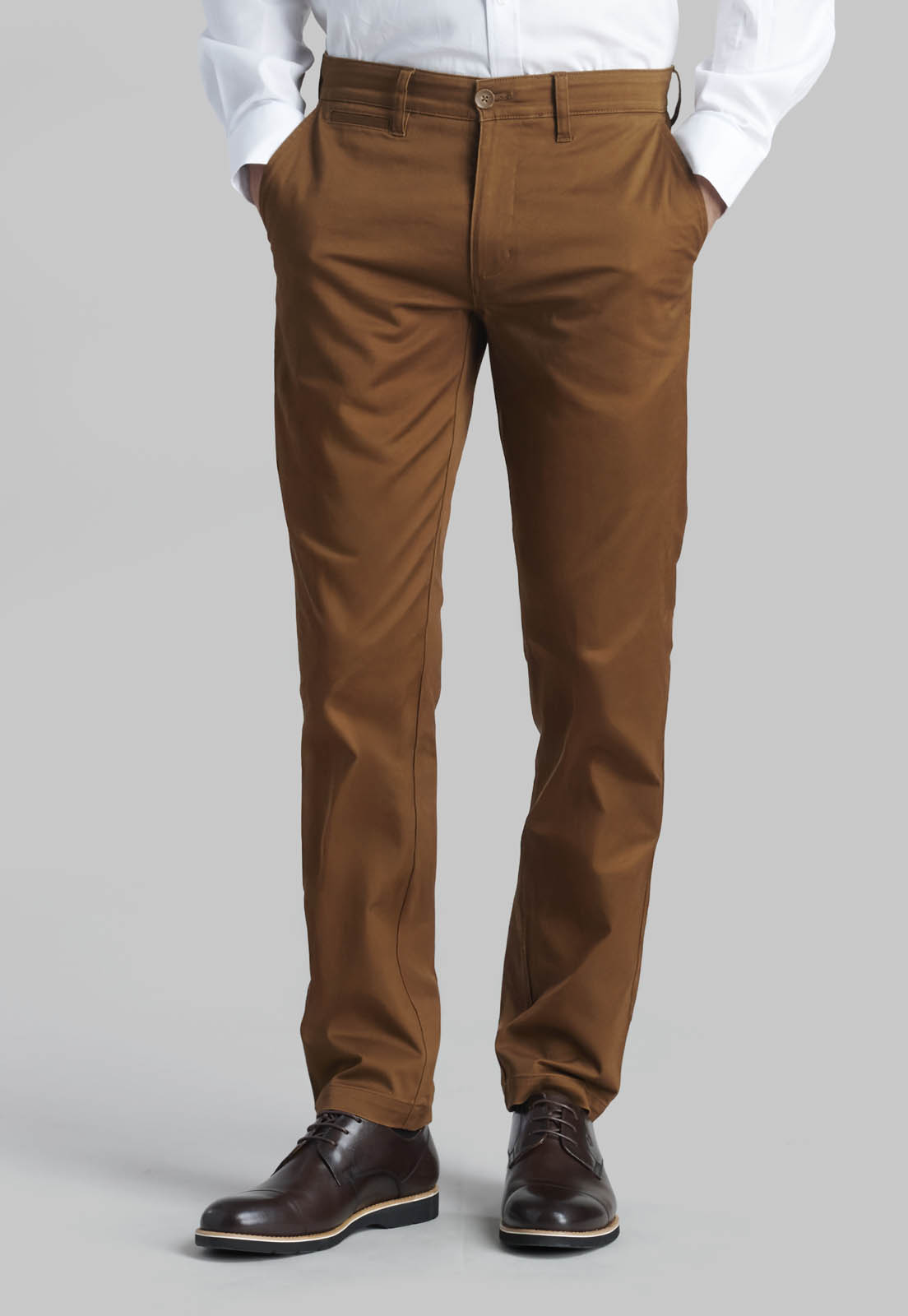 PANTALON TWILL SLIM /33 CAMEL - 1