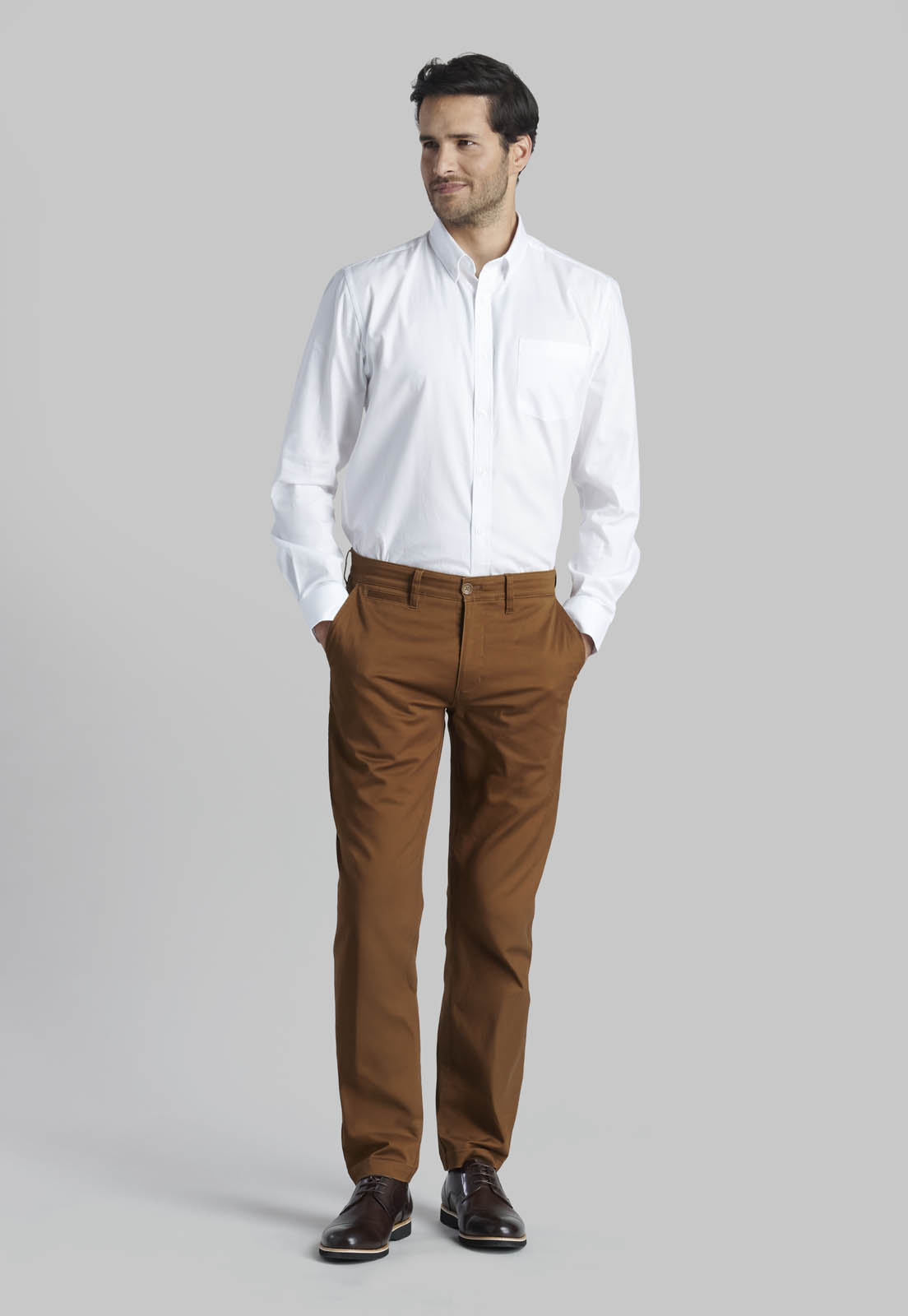 PANTALON TWILL SLIM /33 CAMEL - 2