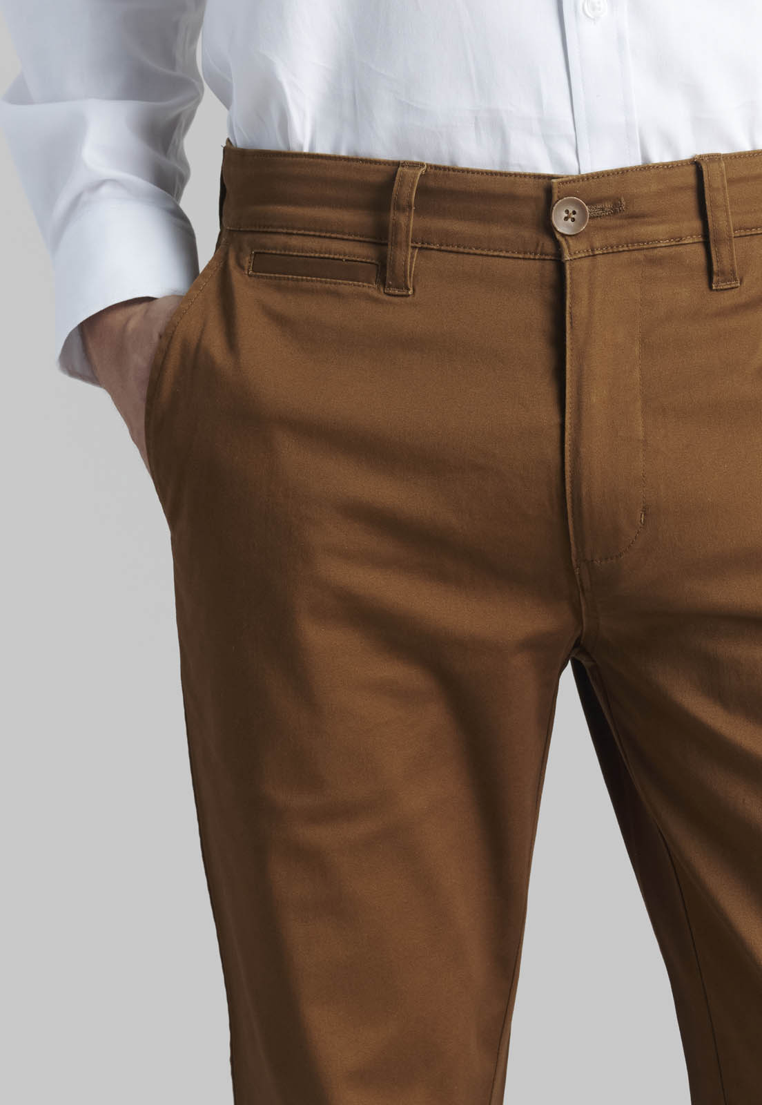 PANTALON TWILL SLIM /33 CAMEL - 3
