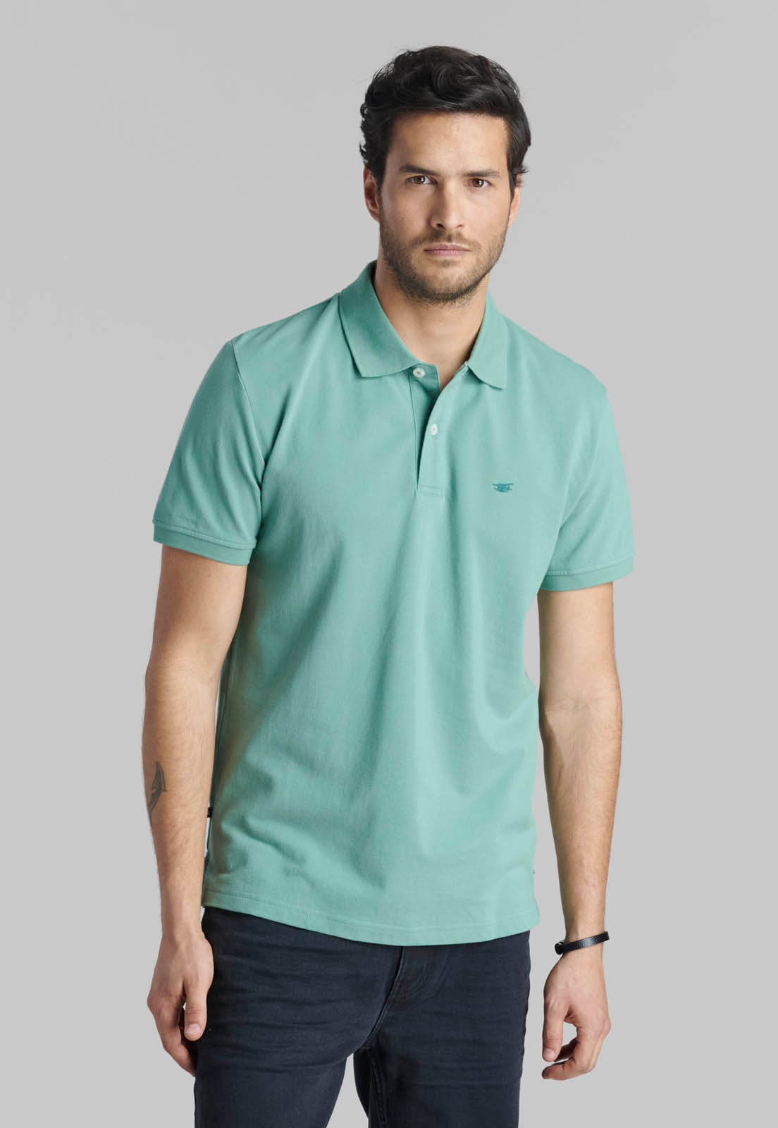 POLERA PIQUE BASICA LT. GREEN - 1